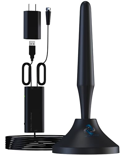 2024 Amplified HD Digital TV Antenna 650+ Miles Long Range 360 Reception Indoor Outdoor - Support 4K 8K 1080p Fire tv Stick and All TV's - with Smart Switch Amplifier Signal Booster - 18ft HDTV Cable