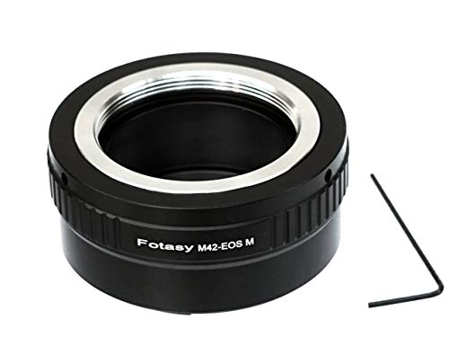 Fotasy Adjustable M42 Lens to Cannon EF-M Mount Adapter, M42 EFM, M42 EOS M Adapter, Compatible with Canon EF M Mount Mirrorless Cameras EOS M M1 M2 M3 M5 M6 M6 Mark II M10 M50 M100 M200