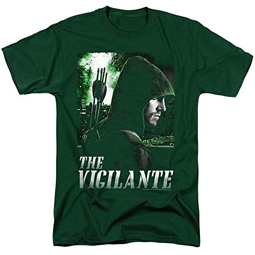 Arrow TV Show The Vigilante T Shirt & Stickers (XXX-Large) Hunter Green