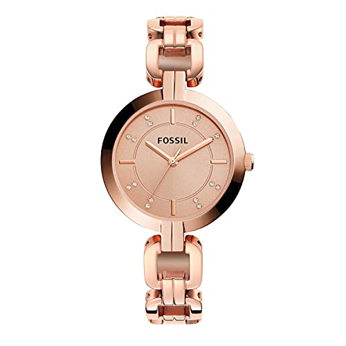 Fossil Women's Kerrigan Quartz Stainless Three-Hand Watch, Color: Rose Gold (Model: BQ3206)
