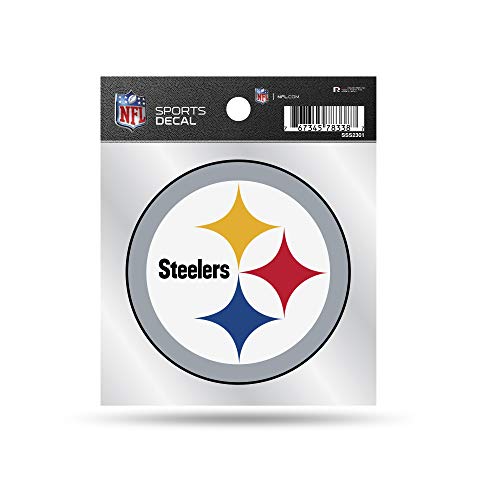 Rico Industries NFL Pittsburgh Steelers Primary Logo 4x4 Decal, Team Color, Size of individual decal will vary, 3.5 x 4.5-'