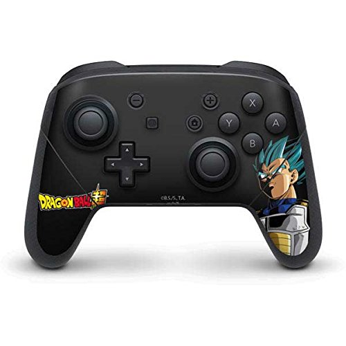 Skinit Decal Gaming Skin Compatible with Nintendo Switch Pro Controller - Officially Licensed Dragon Ball Super Dragon Ball Super Vegeta Design