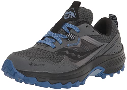 Saucony Women's Excursion TR16 Gore-Tex Trail Running Shoe, Shadow/Summit, 8