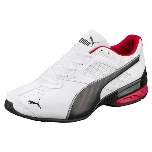 PUMA Men's TAZON 6 FM Cross Training Sneaker, Puma White-Puma Black-Puma Silver, 10.5