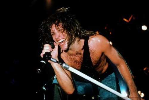 Jon Bon Jovi performing with Bon Jovi in concert 1980's. ph: Ron Wolfson / (Bon Jovi 10) Poster Print (16 x 20)