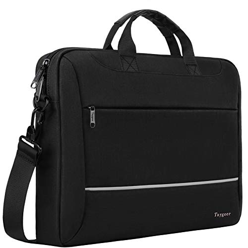 Taygeer Laptop Case 15.6 inch, Water Resistant Computer Carrying Case Premium Slim Laptop Bag, Work Gifts for Men Women, Business Portable Shoulder Bag, Lightweight Laptop Sleeve 14 15.6 Inch, Black