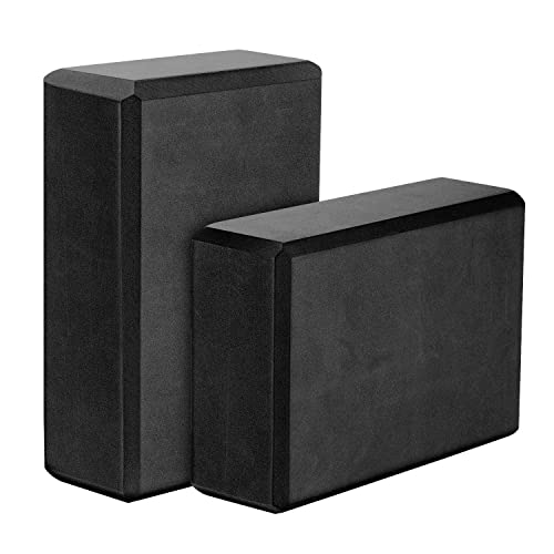 Gaiam Essentials Yoga Block (Set Of 2) - Supportive Latex-Free Eva Foam Soft Non-Slip Surface For Yoga, Pilates, Meditation, Deep Purple