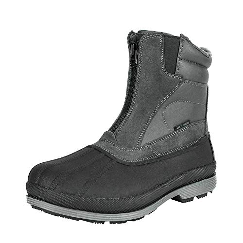 NORTIV 8 Men's 170410 Grey Black Insulated Waterproof Construction Hiking Winter Snow Boots Size 11 M US
