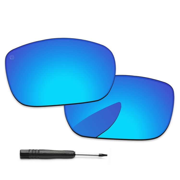 PapaViva Replacement Lenses & Screwdriver for Oakley TwoFace OO9189 Sunglass Pro+ Ice Blue Polarized