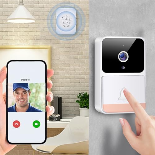 Video Doorbell - Smart Wireless Video Doorbell Camera - Intelligent Remote Visual Doorbell with HD Night Vision, Two-way Audio, Wifi Security Doorbell for Indoor Outdoor Orders Placed by Me