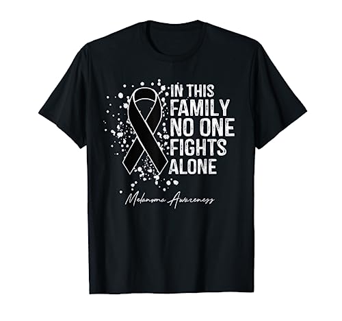 In This Family No One Fights Alone Shirt Melanoma Awareness