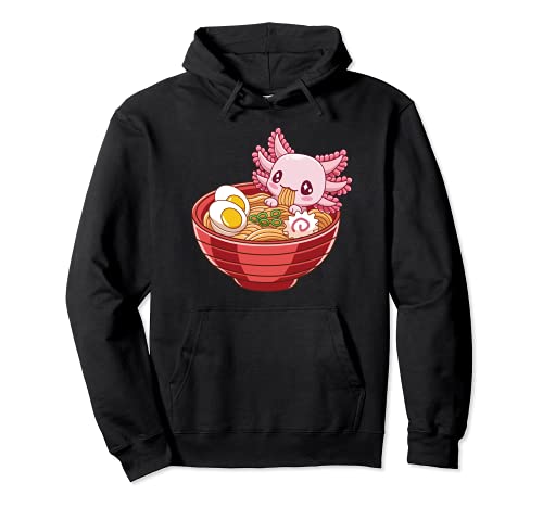 Ramen Axolotl Anime Kawaii Anime Japanese Food Pullover Hoodie