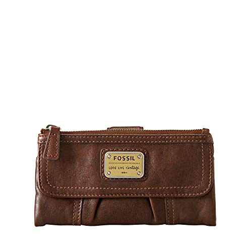 Fossil Women's Emory Leather Wallet Clutch Organizer, Espresso (Model: SL2931206)
