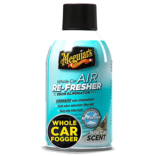 Meguiar's Whole Car Air Re-Fresher Odor Eliminator Mist - New Car Scent, Aerosol - Car Odor Remover & Car Freshener That Leaves a New Car Smell - 2 Oz