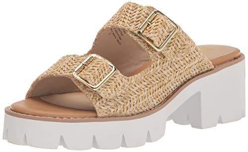 BC Footwear Women's Beat Poetry Heeled Sandal, Natural, 9