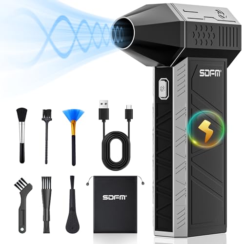 SDFM Electric Air Duster - 130000RPM Compressed Air Duster，3 Gear Adjustable Jet Dry Blower can Reusable Can for Computer Keyboard,Outdoors,Car,Home.