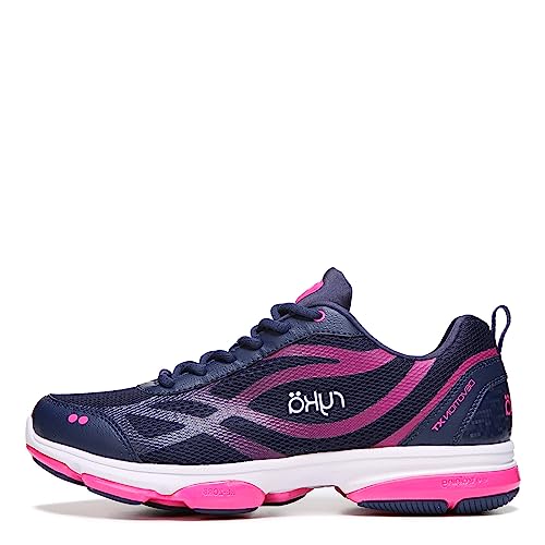 Ryka Women's Devotion XT Athletic Shoe, Medieval Blue/Athena Pink/White, 8.5 M US