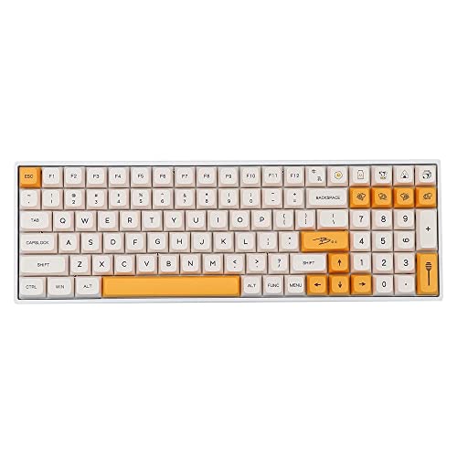 ZMX Custom PBT keycaps,Honey Milk 140 Keys XDA Profile Keycaps Dye Sublimation ANSI Layout Set for Gateron Cherry MX Switches 104/87/74/68/61 60 Mechanical Gaming Keyboards (English)