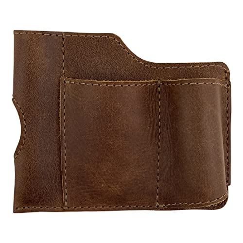 Hide & Drink, EDC Wallet Sleeve Handmade from Full Grain Leather - Bourbon Brown
