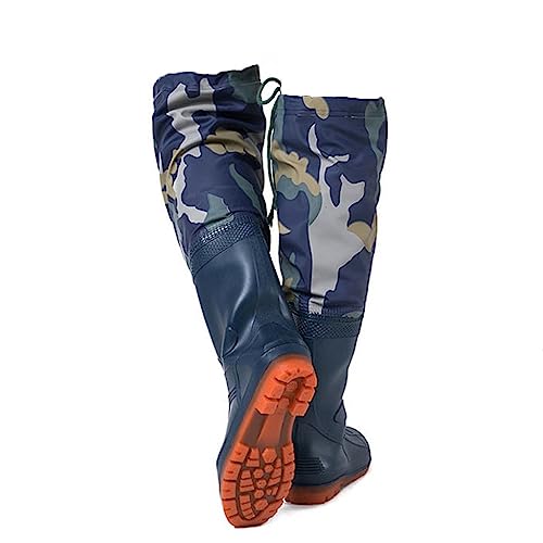 Hip Waders Outdoor Waterproof PVC Hip Waders, Men And Women's Farmland/fishing/aquaculture Wading Boots (Color : Red, Size : 10)