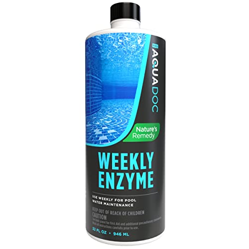 Pool Enzyme Treatment - Weekly Natural Enzymes for Pools Works as an Eco-Friendly, Natural Pool Clarifier for Crystal Clear Pool Water Pefect for Swimming | AquaDoc Pool Chemicals