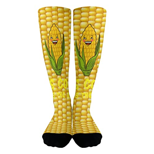 additio Womens Knee Socks corn Boot for Women Socks Rain Boot Sock Cute it's corn it has the juice Socks