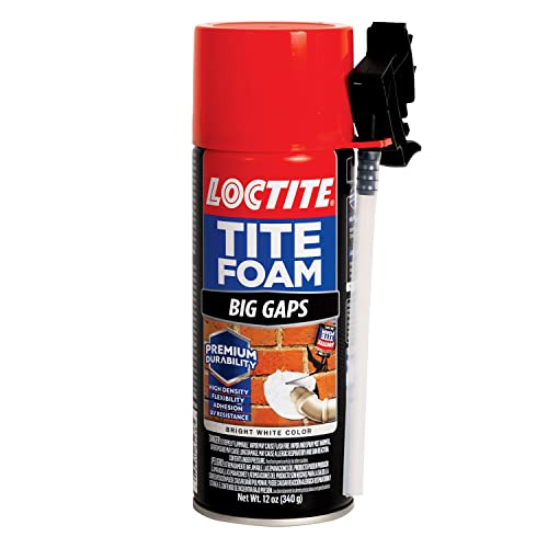 Loctite Tite Foam Big Gaps Spray Foam Sealant, Polyurethane Expanding Foam Insulation - 12 fl oz Can, Pack of 1