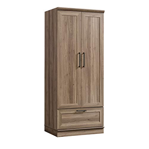 Sauder HomePlus Wardrobe/Pantry cabinets, L: 29.06' x W: 20.95' x H: 71.18', Salt Oak finish