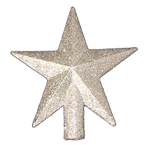 4' Petite Treasures Silver Glittered Mini Star Christmas Tree Topper - Unlit