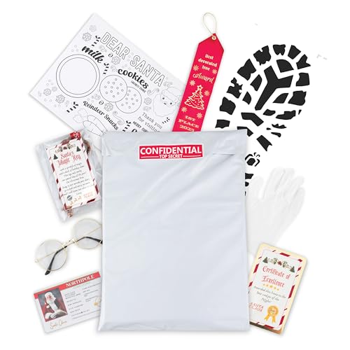 Santa Evidence Kit - Proof Santa, Santa License, Santa Key, Santa Footprints, Best cookies award. Kids Christmas Eve. Santa Certificate. Christmas decorations