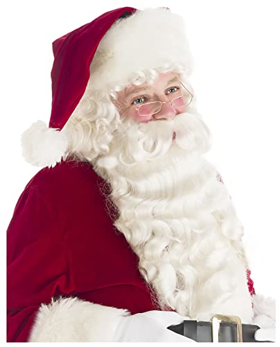 Costume Adventure Deluxe Santa Beard and Wig Set Santa Claus Beard and Wig Santa Beard - One Size