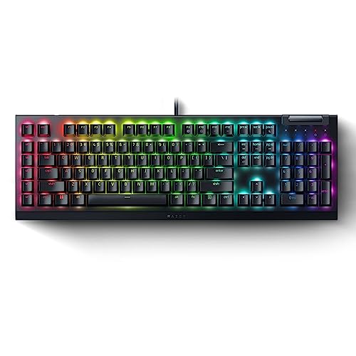 Razer BlackWidow V4 X - Mechanical Gaming Keyboard: Green Switches Tactile & Clicky - 6 Dedicated Macro Keys - Chroma RGB - Doubleshot ABS Keycaps - Media Controls - Sound Dampening & Stabilizers