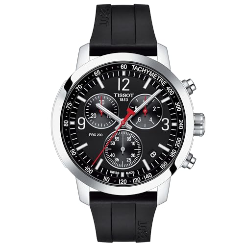 Tissot mens watches PRC 200 GTS SS BK RB BK Arab IND CHR