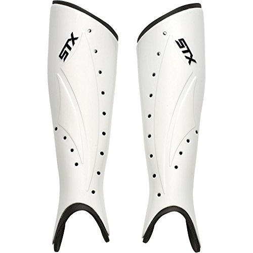 STX Adult Hinder Field Hockey Shin Guards (S/M, White)