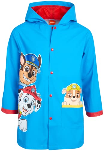 Nickelodeon Boys' Rain Jacket - Hooded Slicker Shell Raincoat: Baby Shark, Paw Patrol (Size: 4-7), Size 6/7, Paw Patrol