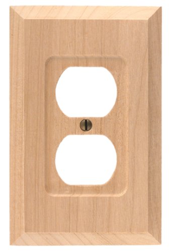 Amerelle Baker Single Duplex Unfinished Wood Wallplate