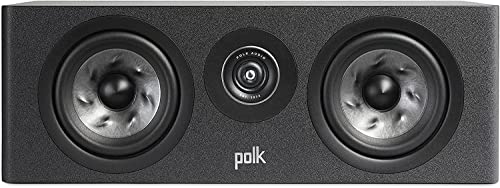 Polk Audio Reserve Series R300 Compact Center Channel Loudspeaker for Dynamic, Detailed Audio, 1' Pinnacle Ring Tweeter & Dual 5.25' Turbine Cone Woofers, Hi-Res Certified, Wall Mountable, Black