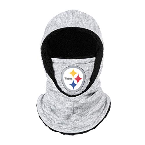 FOCO Pittsburgh Steelers NFL Heather Grey Big Logo Hooded Gaiter