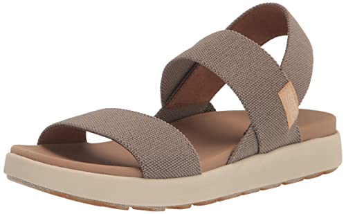 KEEN Women's Elle Backstrap Casual Platform Open Toe Wedge Sandals, Brindle/Birch, 10 US