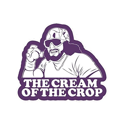 Macho Man Randy Savage C.R.E.A.M Stickers, Savage Aesthetic Funny Waterproof Cream for Laptop The Crop Full Color Luggage Car Water Bottle Guitar, Cream of The Crop Sticker, Funny Sticker Gift Ideas