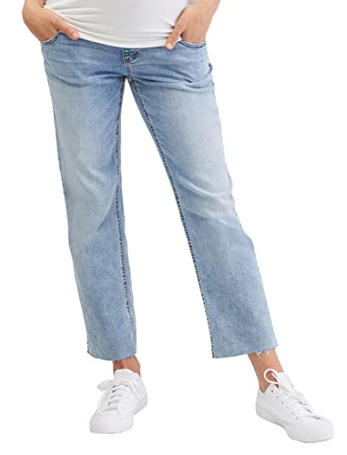 Motherhood Maternity Women's Indigo Blue Stretch Secret Fit Belly Straight Jean, Light Wash, Extra Large