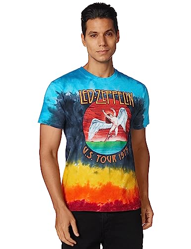 Liquid Blue mens Led Zeppelin Icarus 1975 T-shirt novelty t shirts, Multi, Medium US