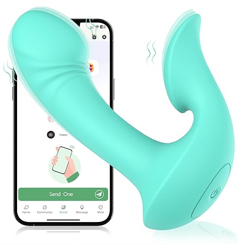 Women Wearable G-Spot Vibrator Anal Dildo Toy with Remote Control for Women Waterproof Tongue Licking Vibradores Wearable Clitoral Stimulator Vibrator for Couples Personal Massager