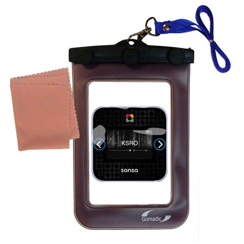 Underwater case for The Sandisk Sansa SlotRadio to Go - Weather and Waterproof case Safely Protects Against The Elements