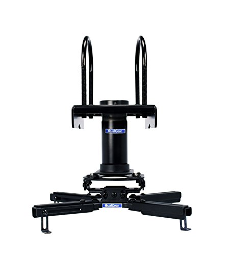 QualGear Pro-AV QG-KIT-TA-3IN-B Projector Mount Kit Accessory with A Truss Ceiling Adapter, 3' 1.5', Black