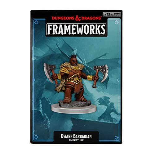 D&D Frameworks: Dwarf Barbarian Female - Unpainted and Unassembled