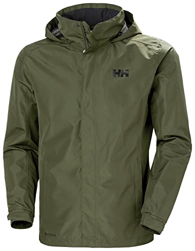 Helly Hansen Men's Dubliner Waterproof Windproof Breathable Rain Coat Jacket, 431 Utility Green, XX-Large