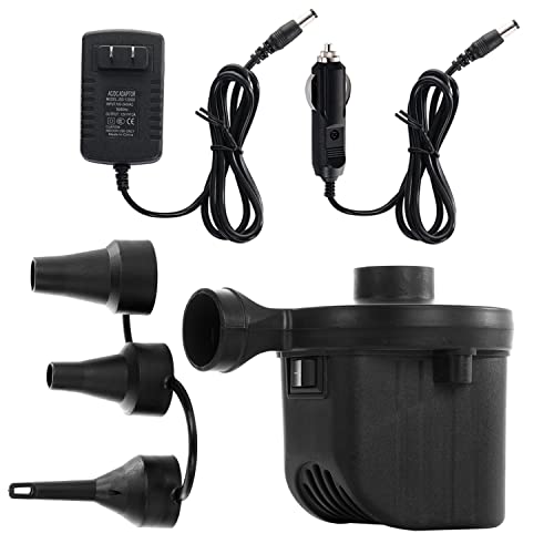 Newpol Inflatable Bed Pump, Electric Air Pump(100 Gallon/Min) for Air Mattress Beds, Inflatable Swimming Pools, Swimming Ring. AC110-240V/DC12V