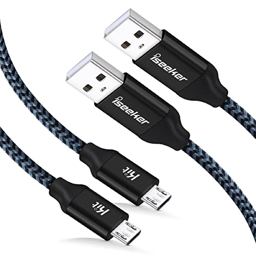 iSeekerKit PS4 Controller Wire, 2-Pack 15Ft PS4 Micro USB Cable Xbox Controller Charging Cable for Playstation 4 Dualshock 4 PS4 Slim/Pro, Xbox One S/X, Android, Samsung