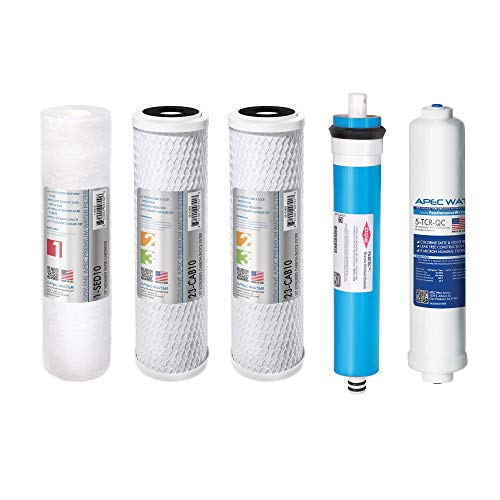 APEC FILTER-MAX90 US Made 90 GPD Complete Replacement Filter Set For ULTIMATE Series Reverse Osmosis Water Filter System (For Standard 1/4' Output System)